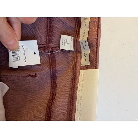 New Denim skinny contemporary size 16 sparkly rose color - Picture 4 of 7